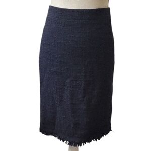 J. Crew Elegant Black Tweed Skirt